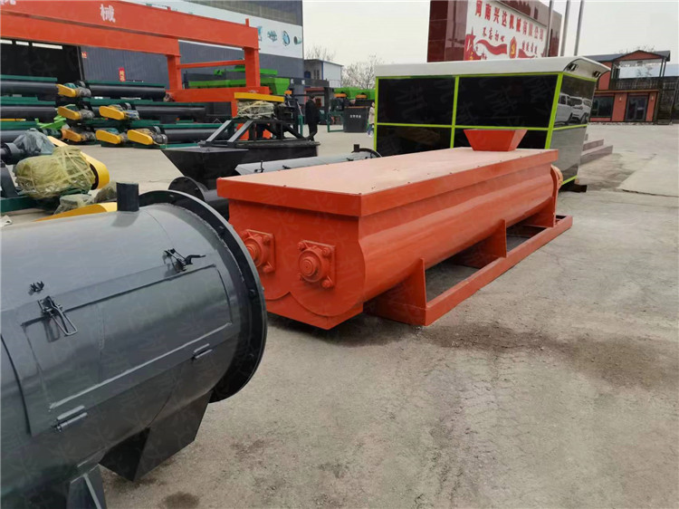 牛羊糞有機(jī)肥摻混設(shè)備 糞便秸稈物料均勻混合機(jī) 興達(dá)雙軸攪拌機(jī)